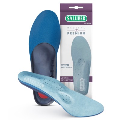H480-46: PREMIUM Full-Length Orthotic Insoles with Arch Support and Metatarsal Pad, Thinner 3mm Low-Profile Padding