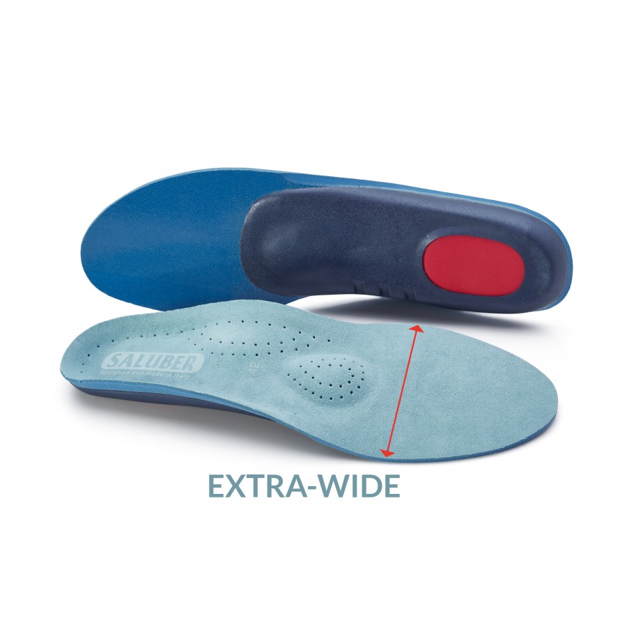 H480-46W: PREMIUM Full-Length Orthotic Insoles with Arch Support and Metatarsal Pad, 3mm Thick Padding, EXTRA WIDE