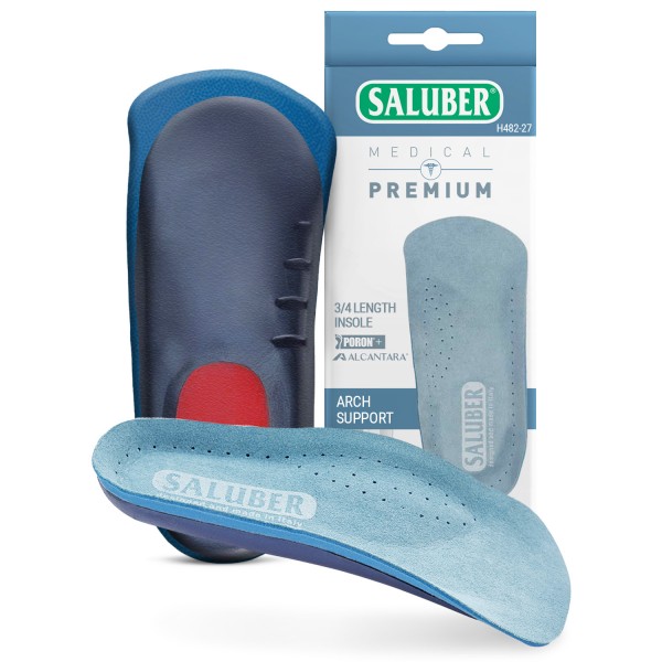H482-27: PREMIUM 3/4 Length Orthotic Insoles with Arch Support, 3mm Thick Padding