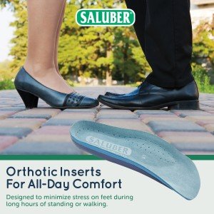 H482-27: PREMIUM 3/4 Length Orthotic Insoles with Arch Support, 3mm Thick Padding