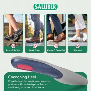 H485-46: COMFORT Full-Length Orthotic Insoles with Arch Support and Metatarsal Pad, Extra-Thick 5mm Padding