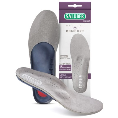 H485-46: COMFORT Full-Length Orthotic Insoles with Arch Support and Metatarsal Pad, Extra-Thick 5mm Padding